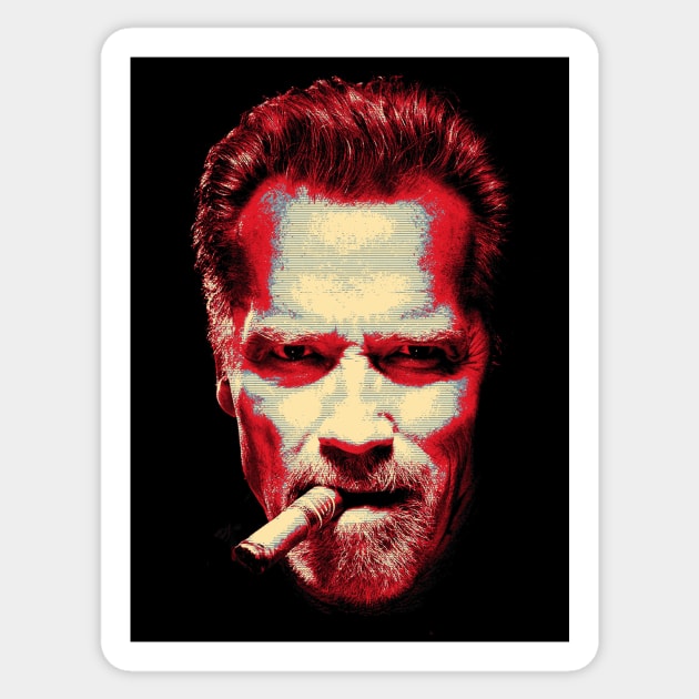 Arnold Schwarzenegger. Sticker by TEEVEETEES